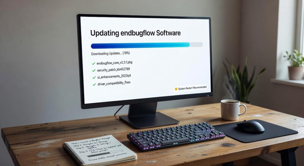 how to update endbugflow software on pc